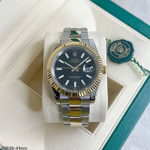 ROLEX DATEJUST MISTO PRETO 41MM